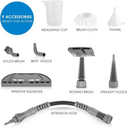 Portable Pressurized Handheld Multi-Surface Natural Steam Cleaner 350Ml W/ 10 Accessories, 1000W Multi-Purpose Steamer for Home