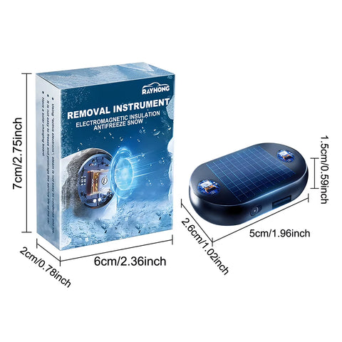 Solar/Usb Car Window Glass Anti-Ice Snow Remover 5V Winter Deicing Device Molecular Interference Snow Remover Car Defroster