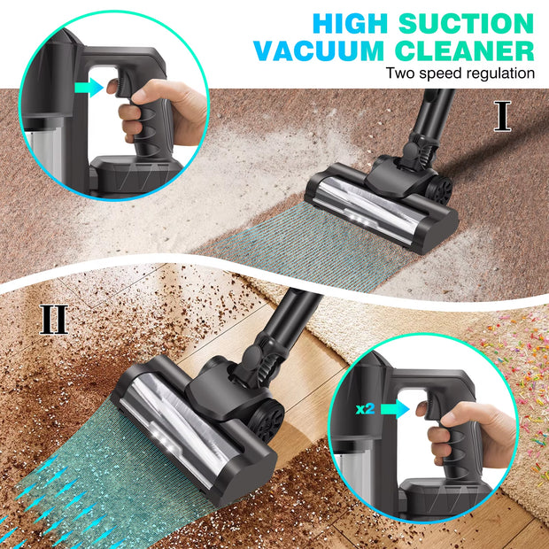 3 in 1 Cordless Vacuum Cleaner 3800W Hoover Upright Lightweight Handheld Bagless Stick Vacuum Cleaner Brushless 30KPA